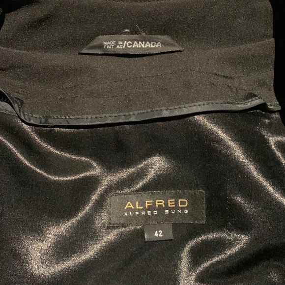 Vintage Alfred Sung black trench coat with removable liner - Picture 2 of 4